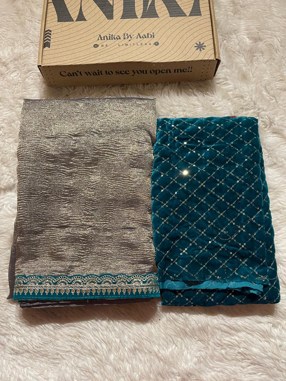 CRUSH LACE SAREE-CS03