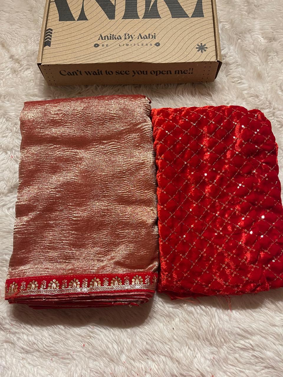CRUSH LACE SAREE-CS02
