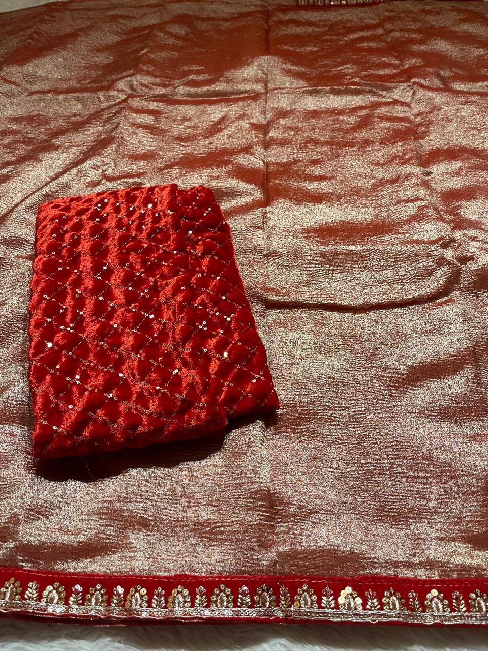 CRUSH LACE SAREE-CS02
