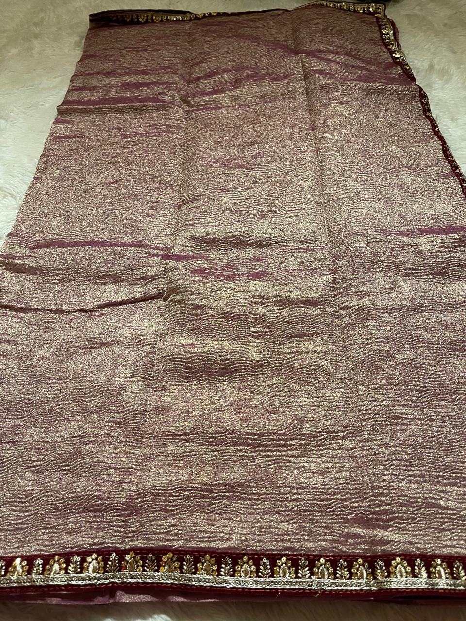 CRUSH LACE SAREE-CS01