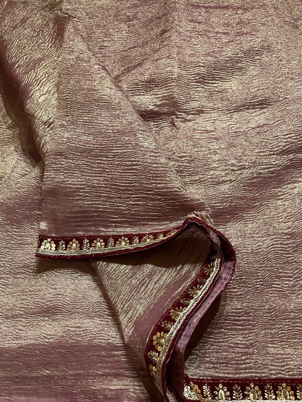 CRUSH LACE SAREE-CS01
