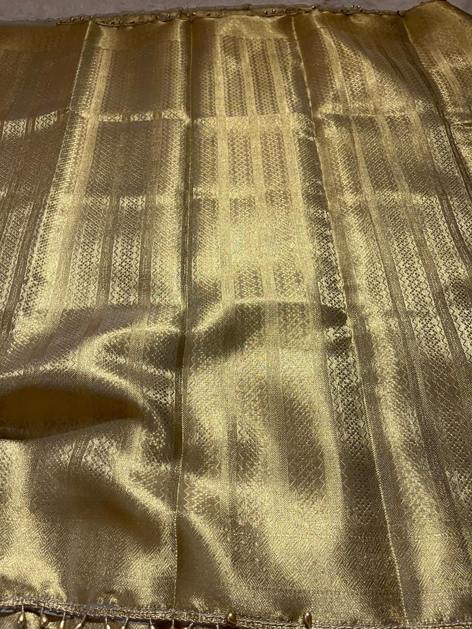 ZIGZAG GOLD SAREE