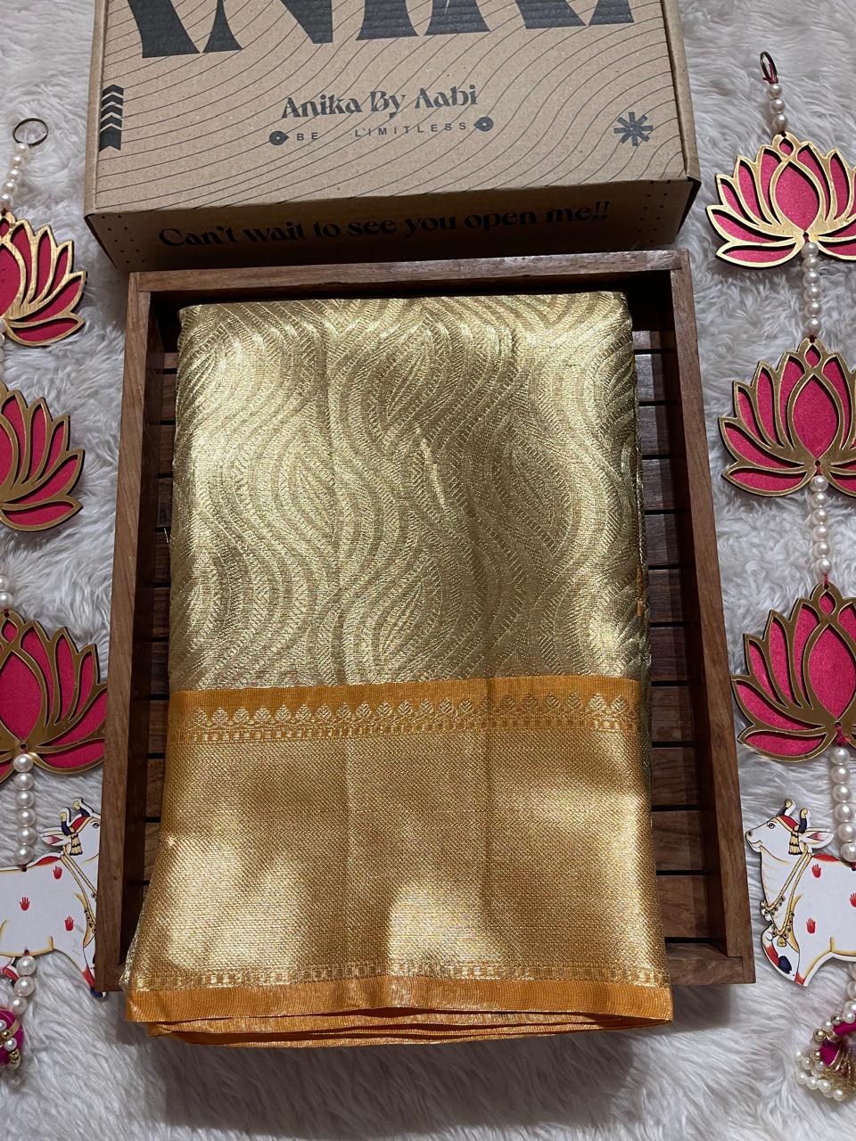 TISSUE SAREE-SILVER