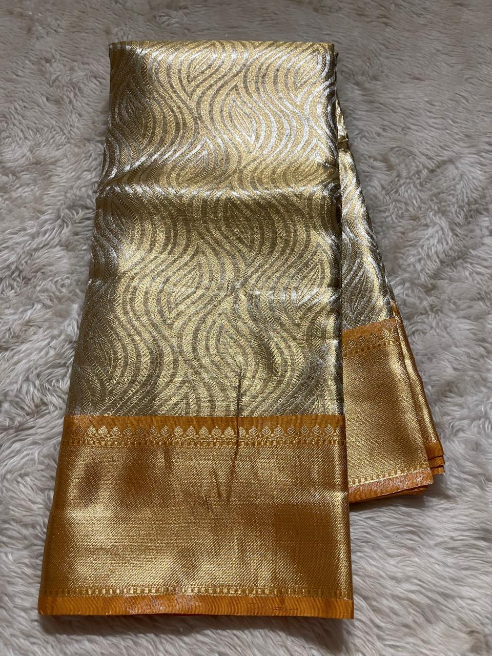 TISSUE SAREE-SILVER