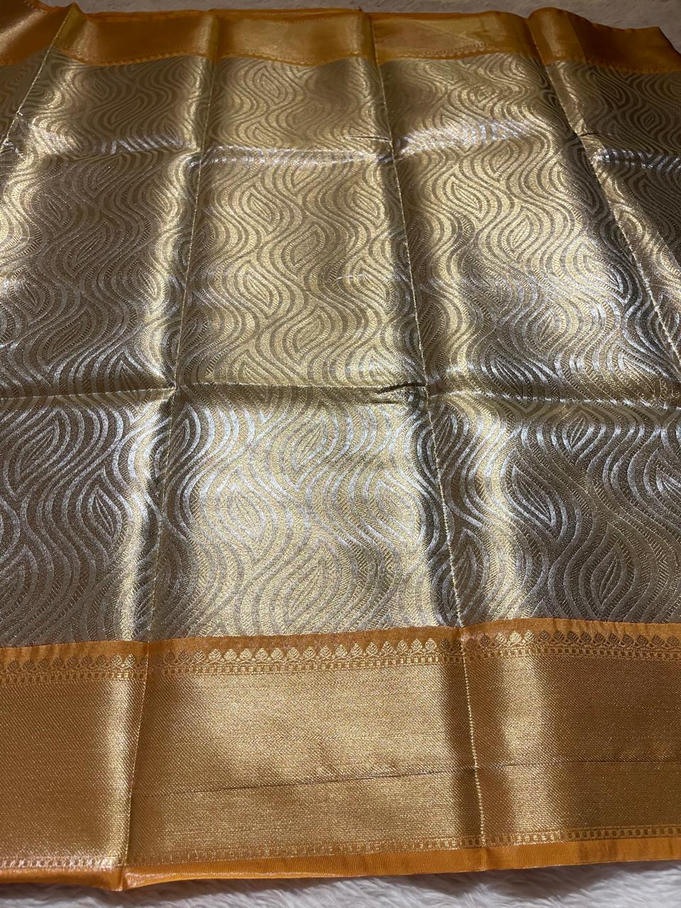 TISSUE SAREE-SILVER