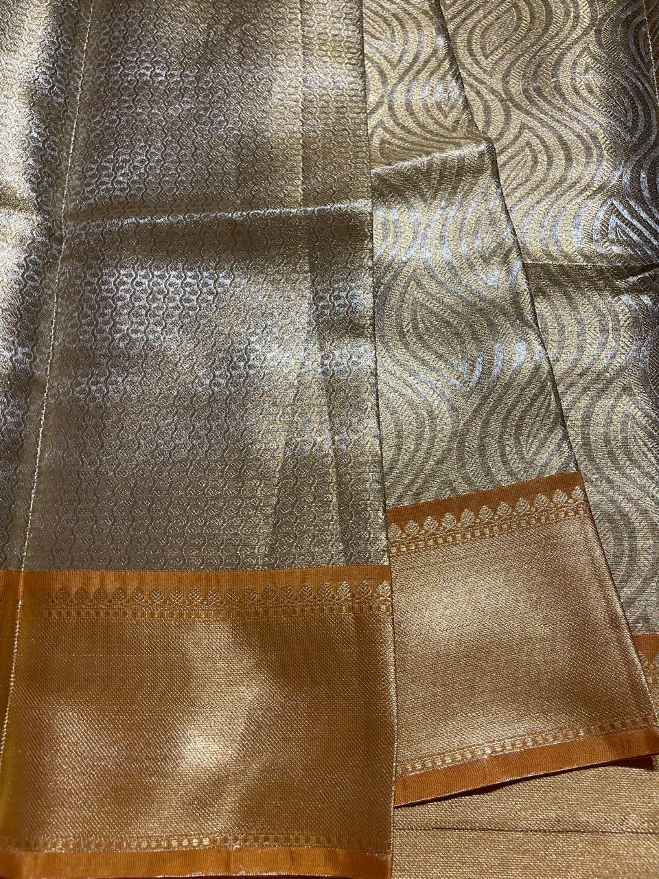 TISSUE SAREE-SILVER