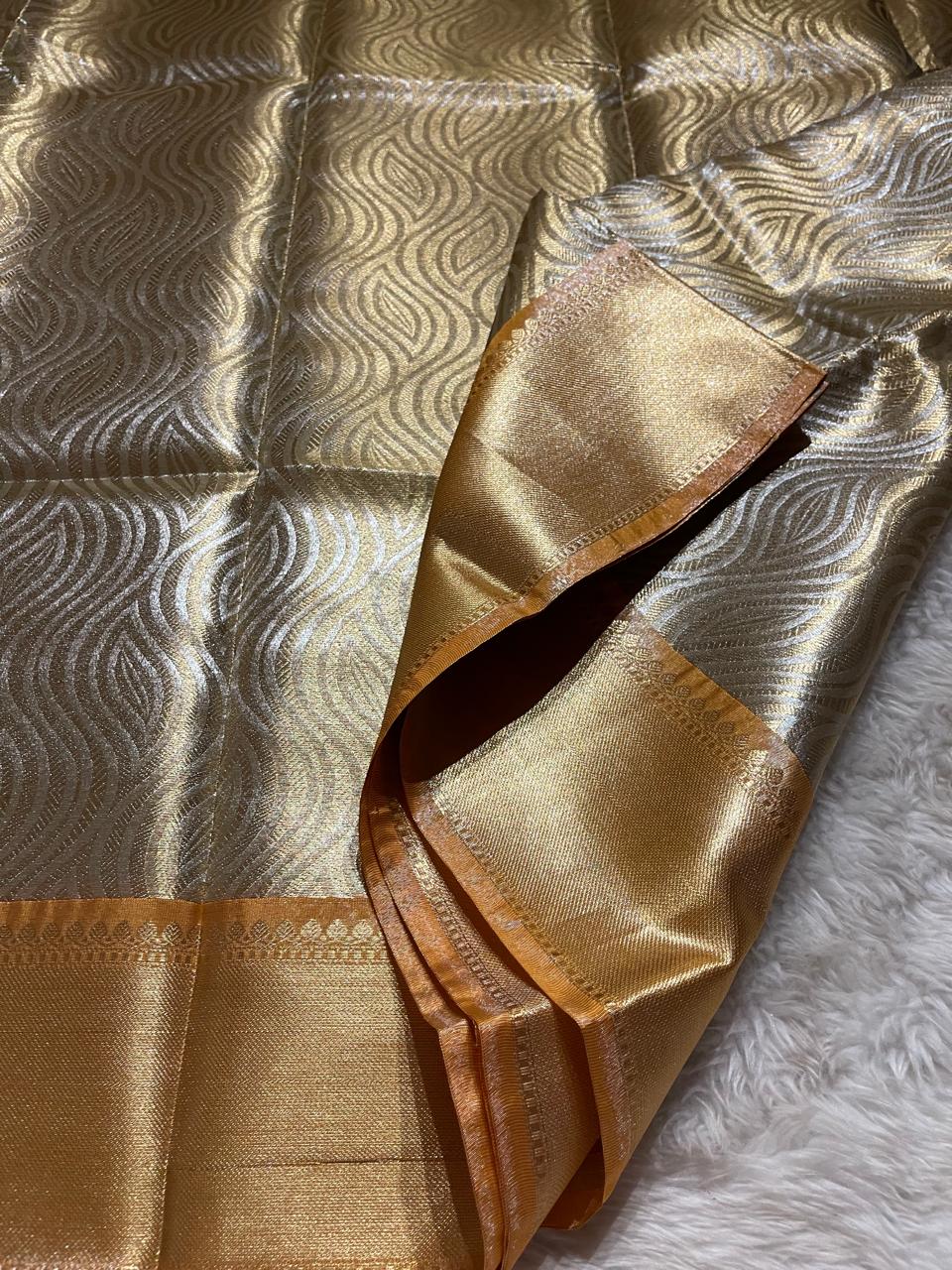 TISSUE SAREE-SILVER