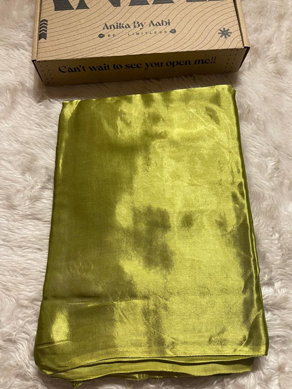 MODAL PLAIN SAREE-MINT GREEN