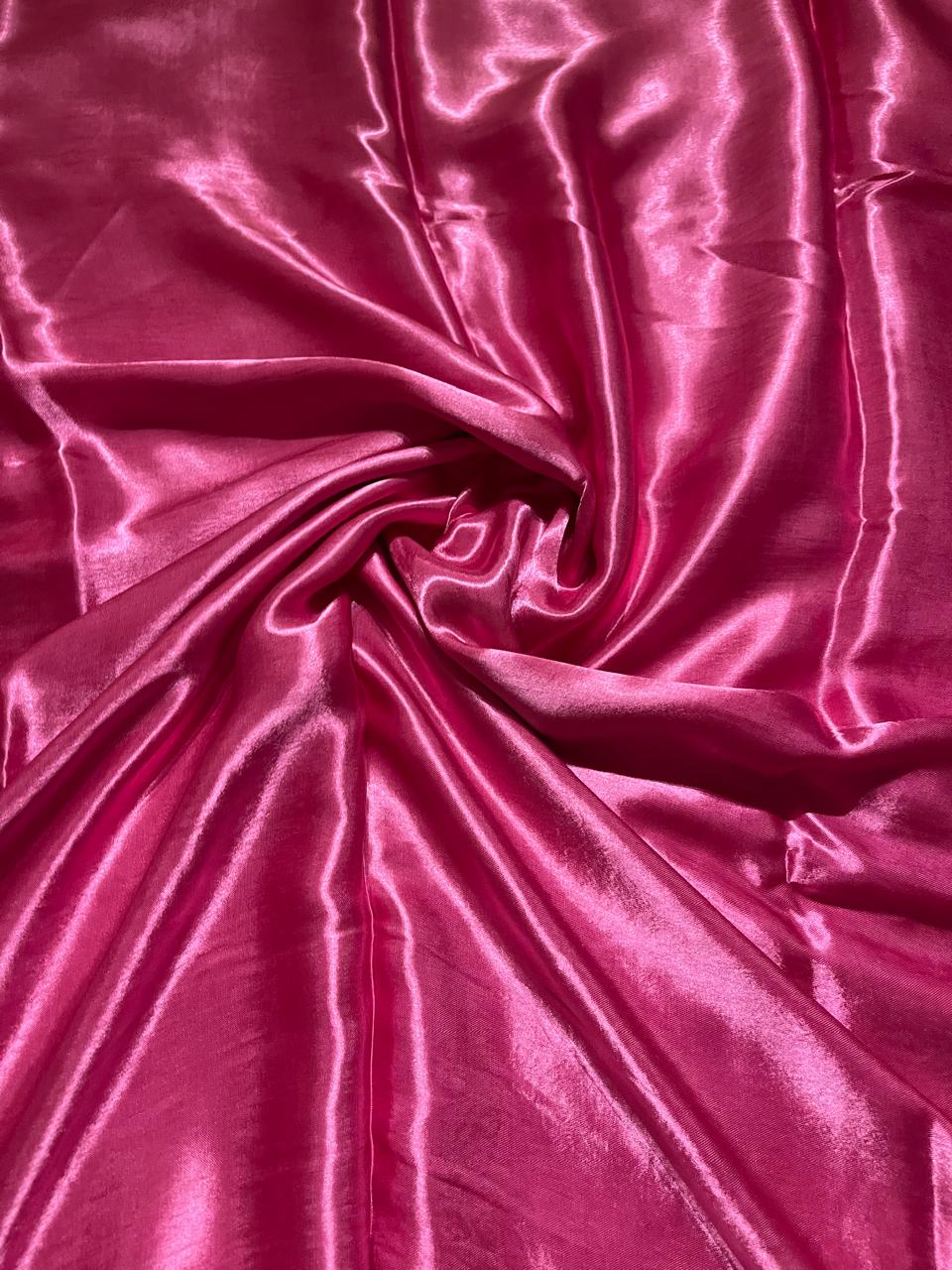 MODAL PLAIN SAREE-ROSE PINK