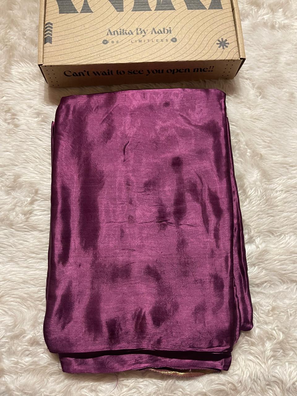 MODAL PLAIN SAREE-MAUVE PURPLE
