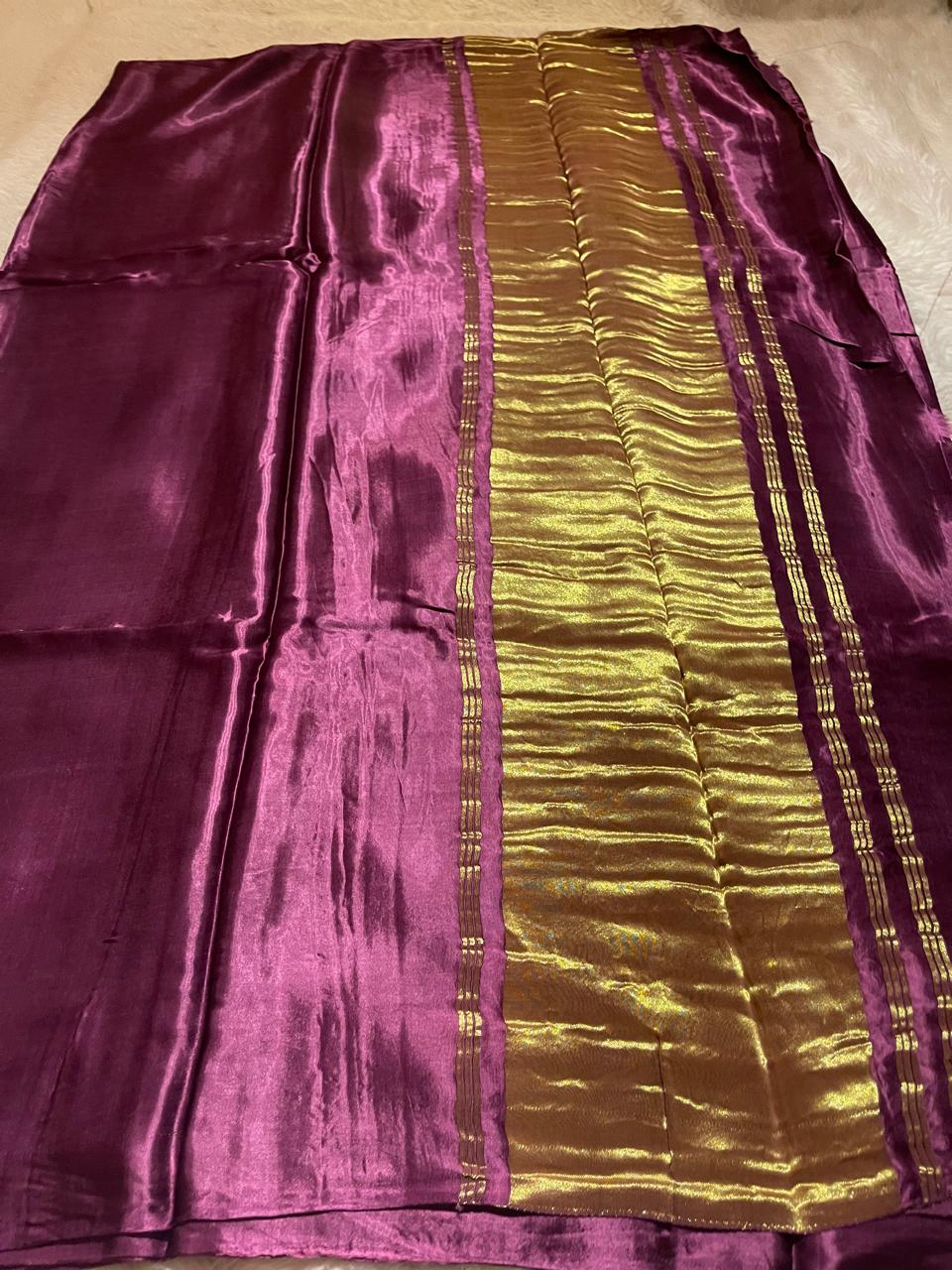MODAL PLAIN SAREE-MAUVE PURPLE