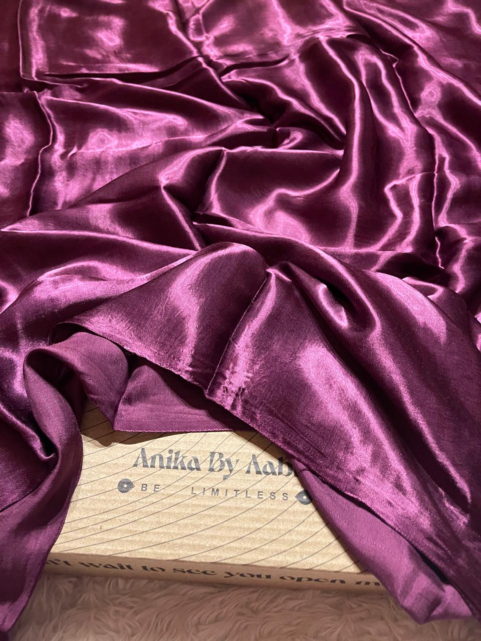 MODAL PLAIN SAREE-MAUVE PURPLE