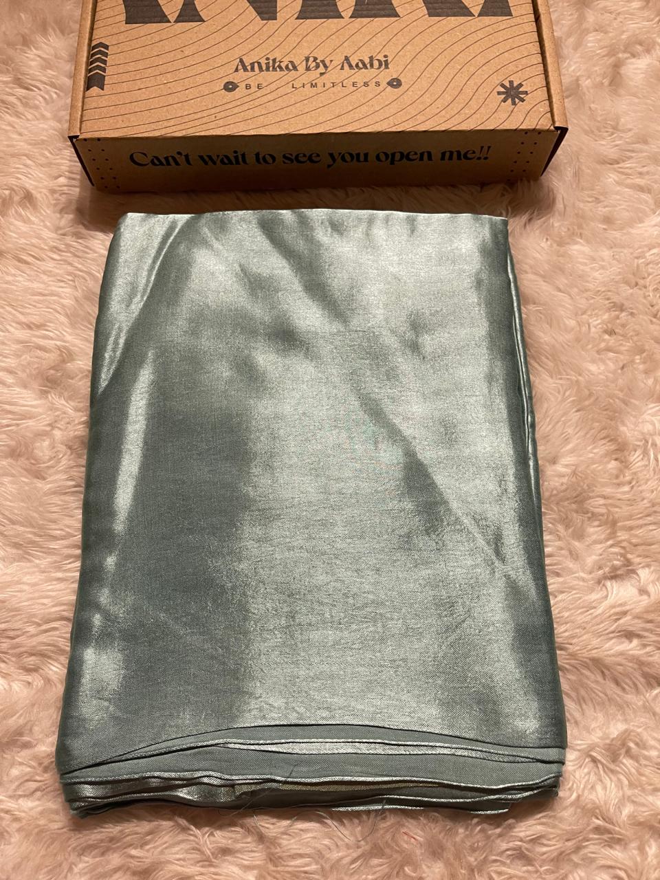MODAL PLAIN SAREE-POWDER BLUE