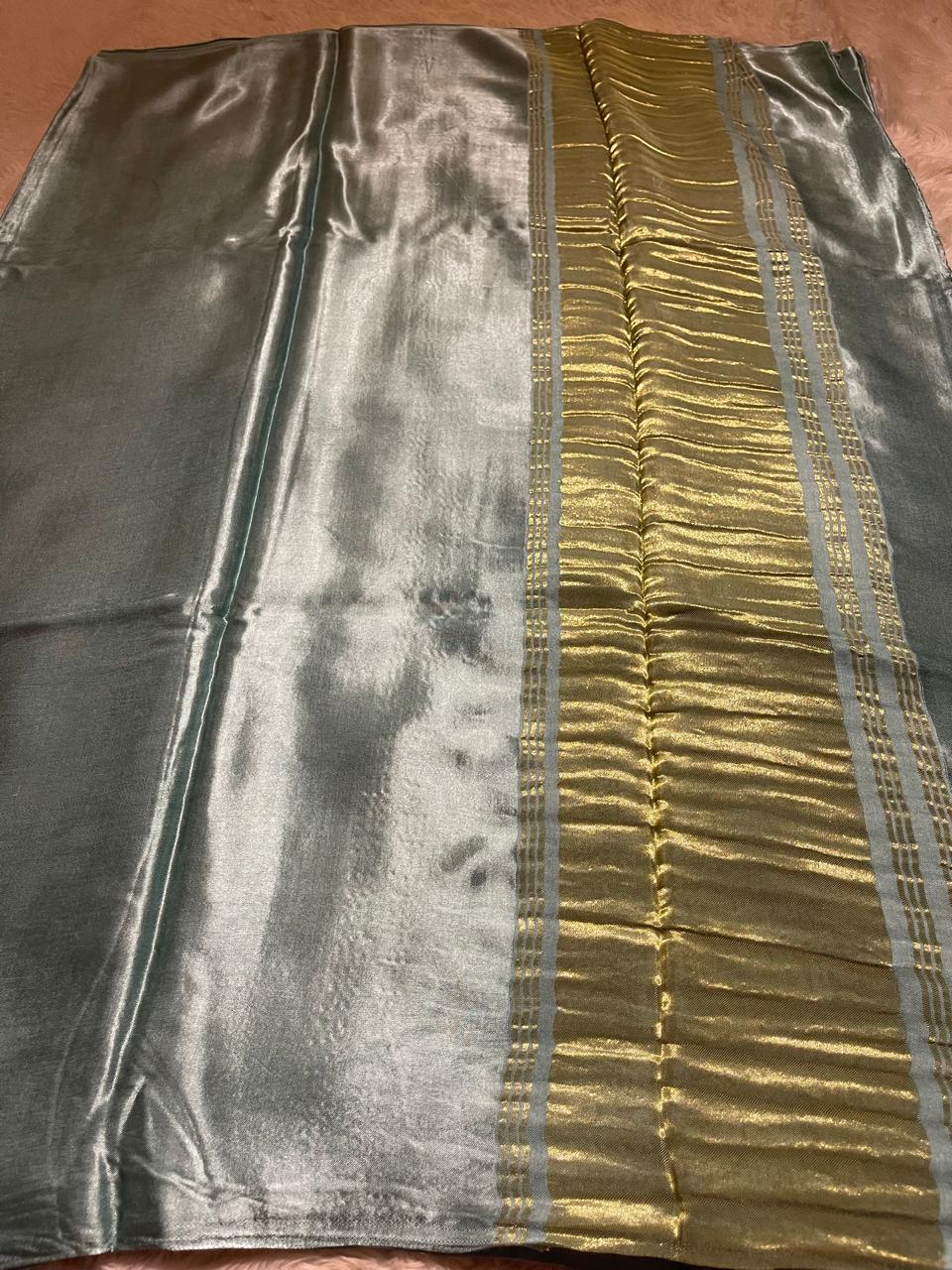 MODAL PLAIN SAREE-POWDER BLUE