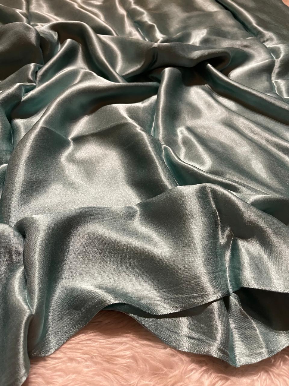 MODAL PLAIN SAREE-POWDER BLUE