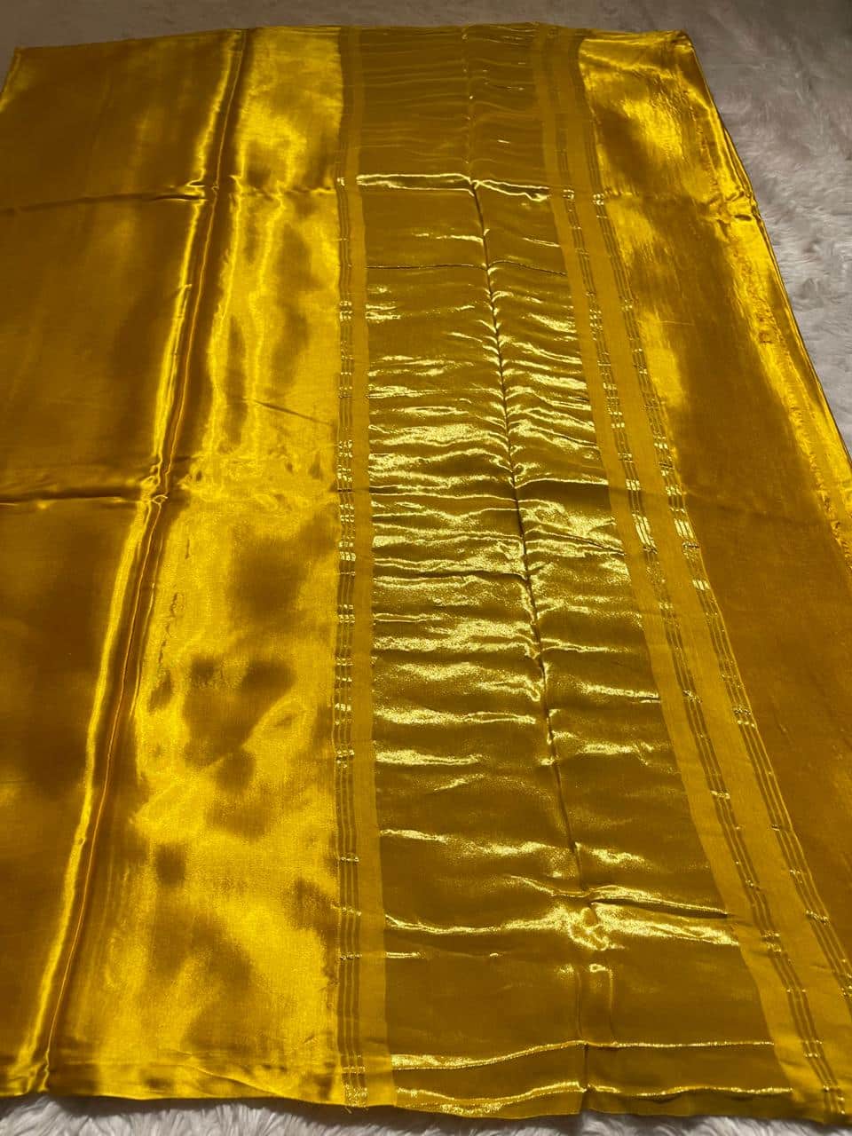 MODAL PLAIN SAREE-CANARY YELLOW
