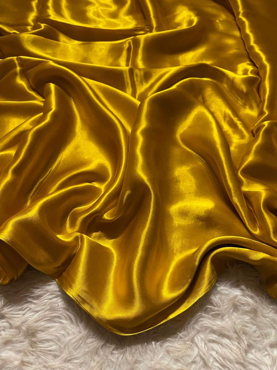 MODAL PLAIN SAREE-CANARY YELLOW