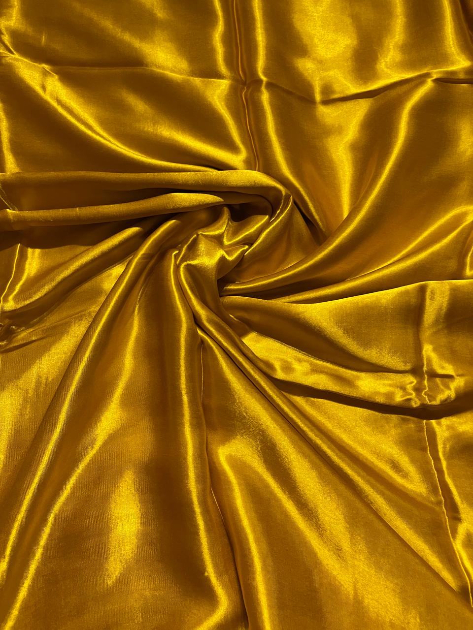 MODAL PLAIN SAREE-CANARY YELLOW