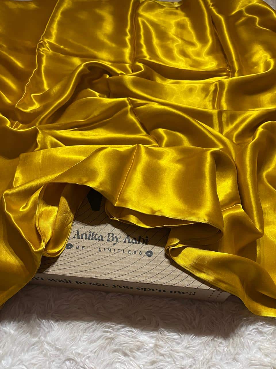 MODAL PLAIN SAREE-CANARY YELLOW