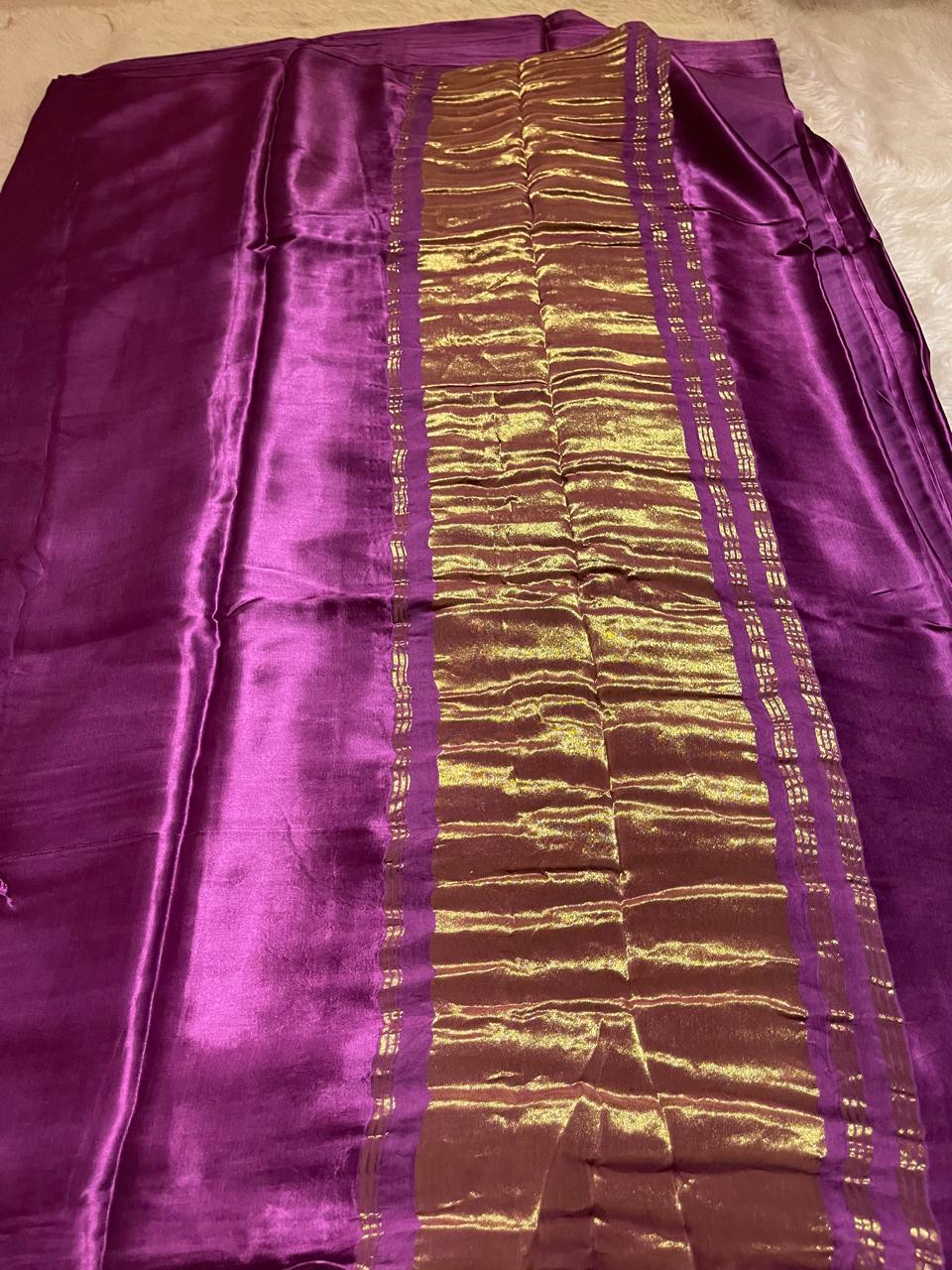 MODAL PLAIN SAREE-EMINENCE PURPLE