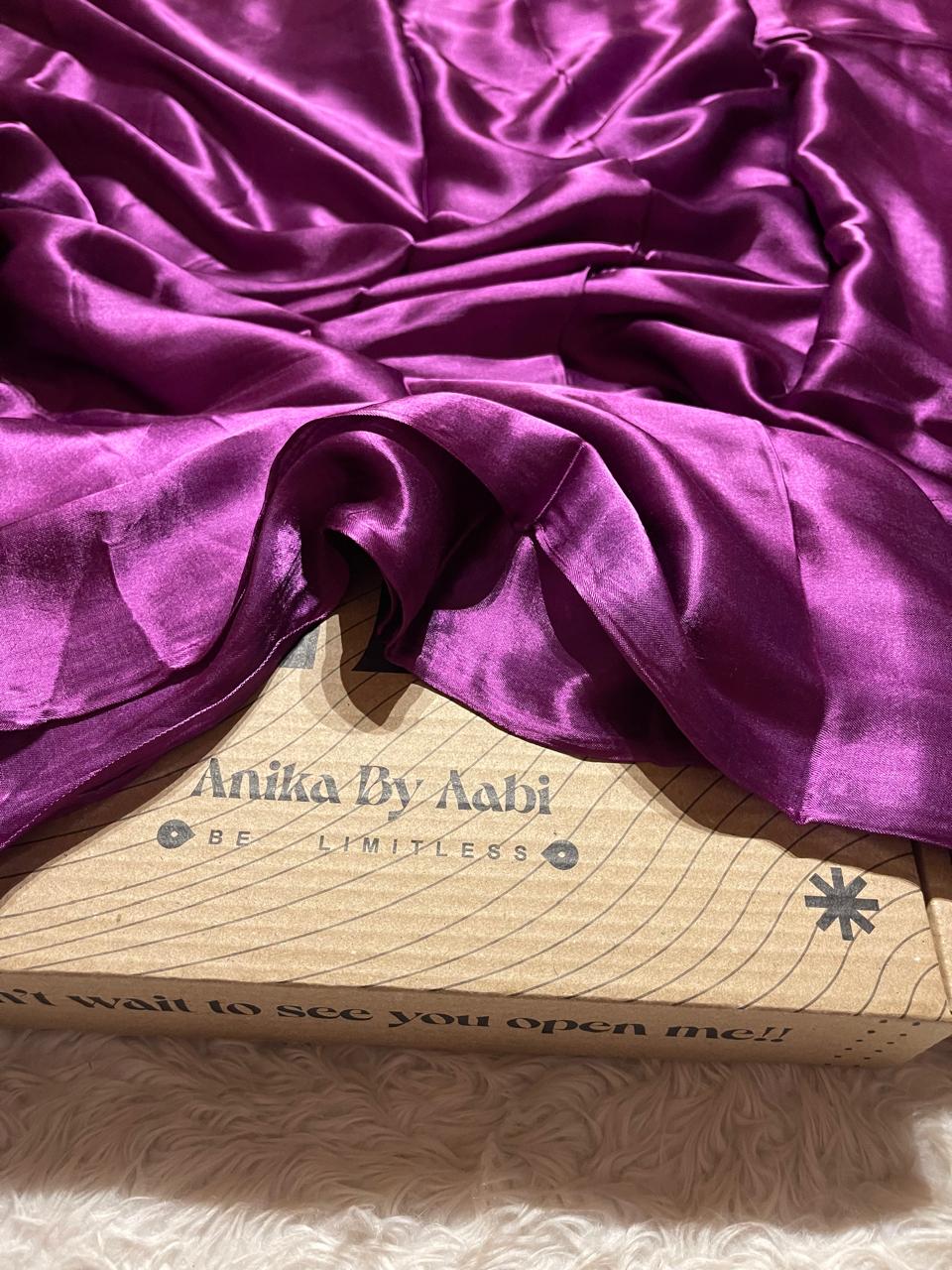 MODAL PLAIN SAREE-EMINENCE PURPLE