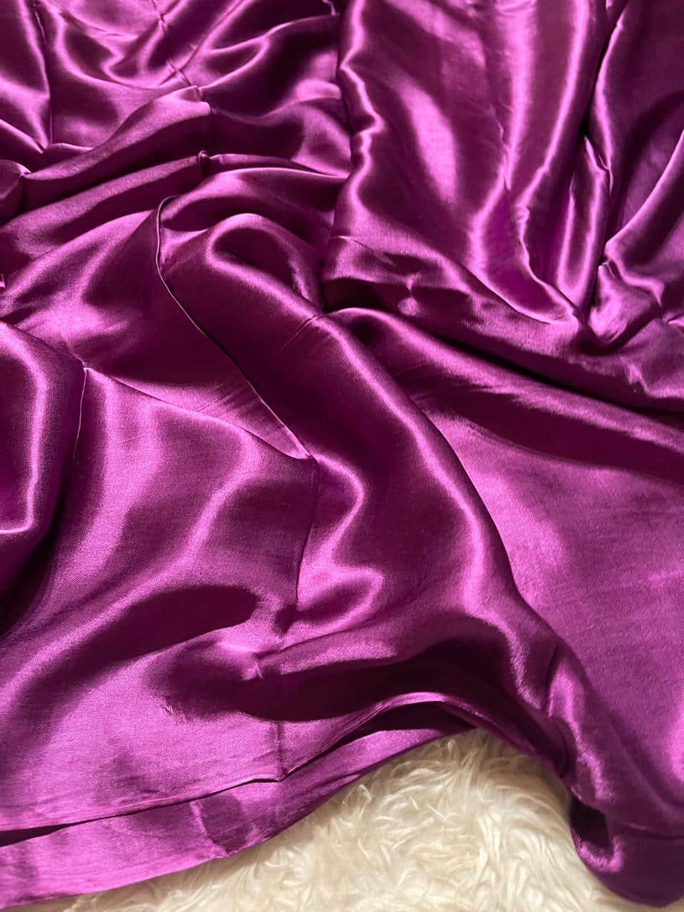 MODAL PLAIN SAREE-EMINENCE PURPLE