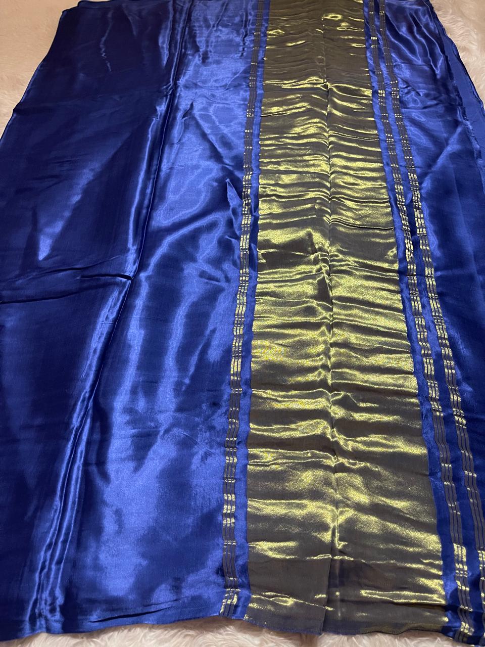MODAL PLAIN SAREE-PERSIOAN BLUE