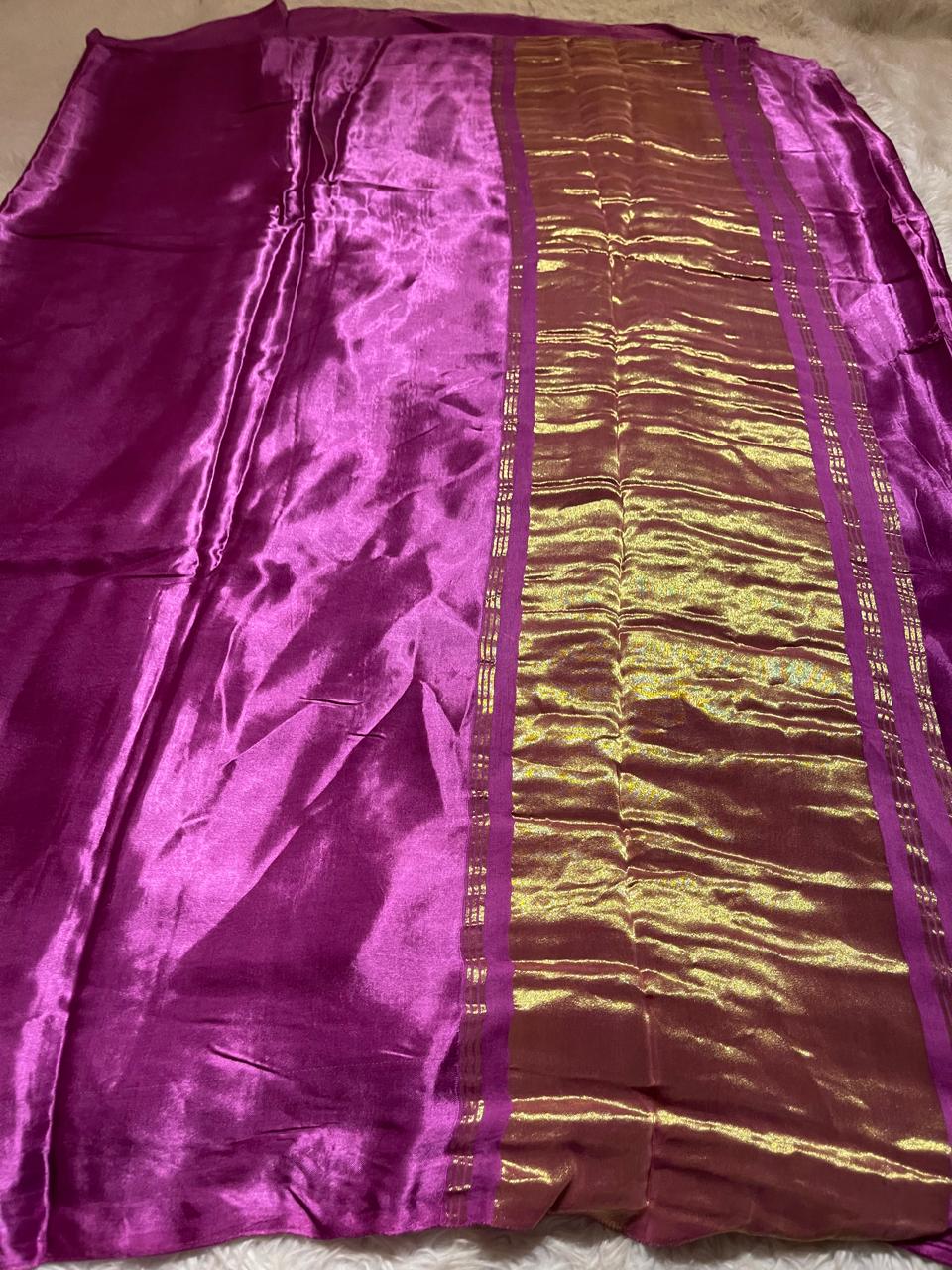 MODAL PLAIN SAREE-FANDANGO PURPLE