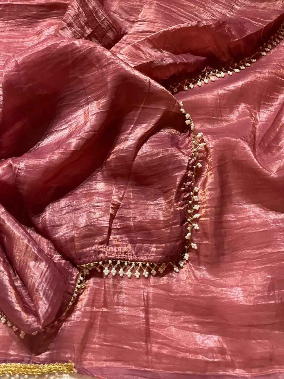 FLORA PLAIN LACE SAREE-FP01