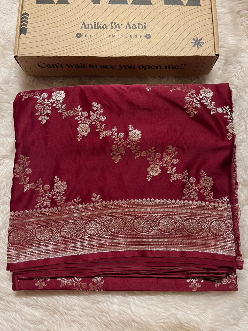 KEERTHI- DEEP MAROON LUXE SAREE