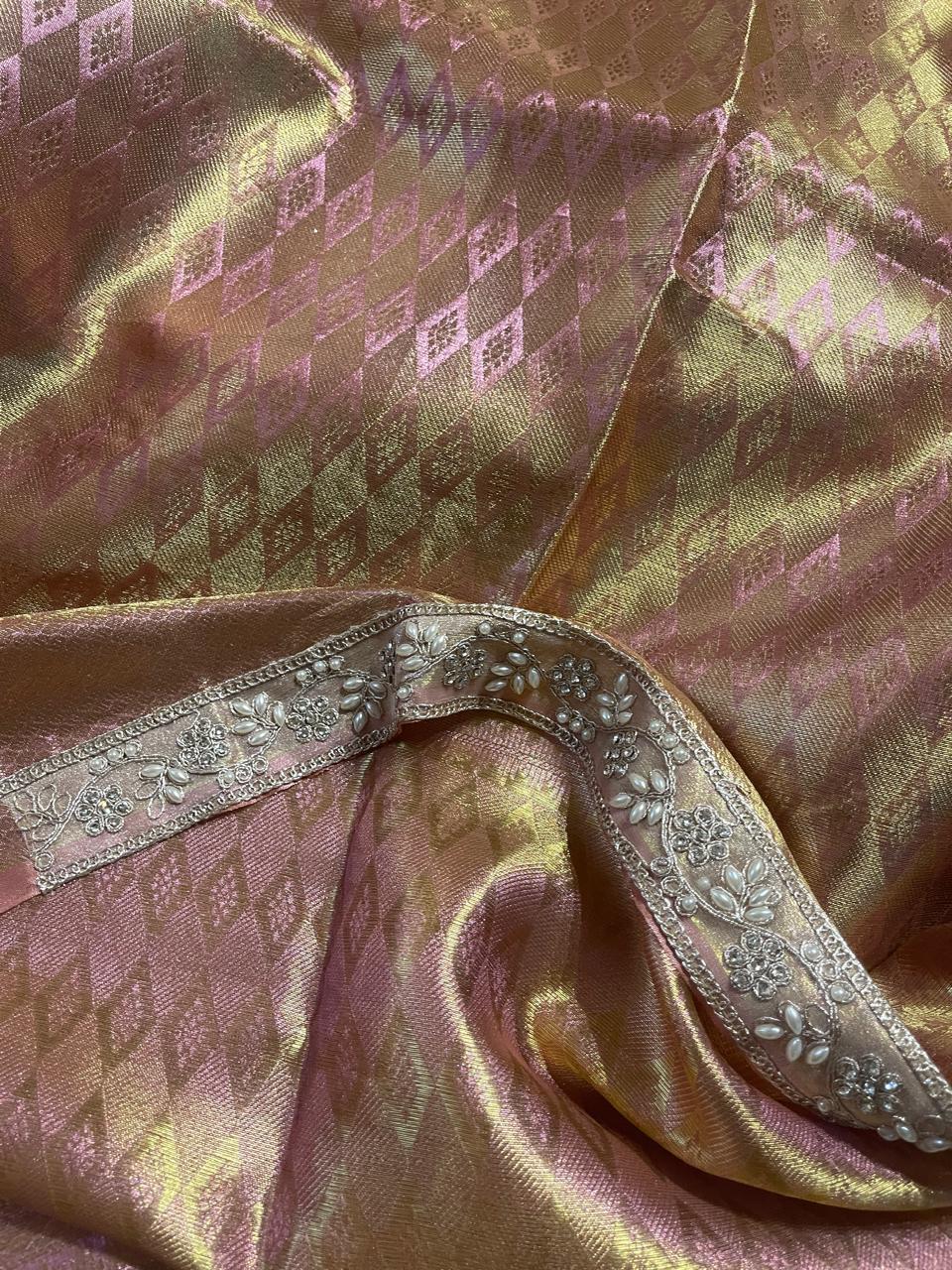 RUSHI-ROSEGOLD SAREE