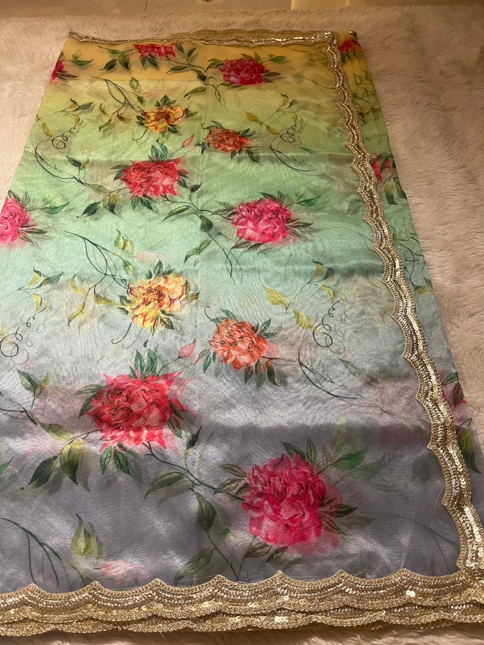 ORGANZA LACE-FLORAL ELEGANCE FE01