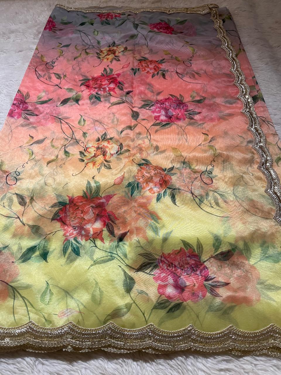 ORGANZA LACE-FLORAL ELEGANCE FE04