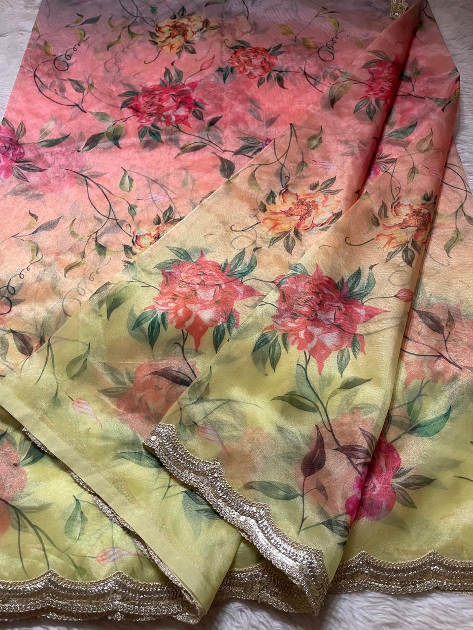 ORGANZA LACE-FLORAL ELEGANCE FE04