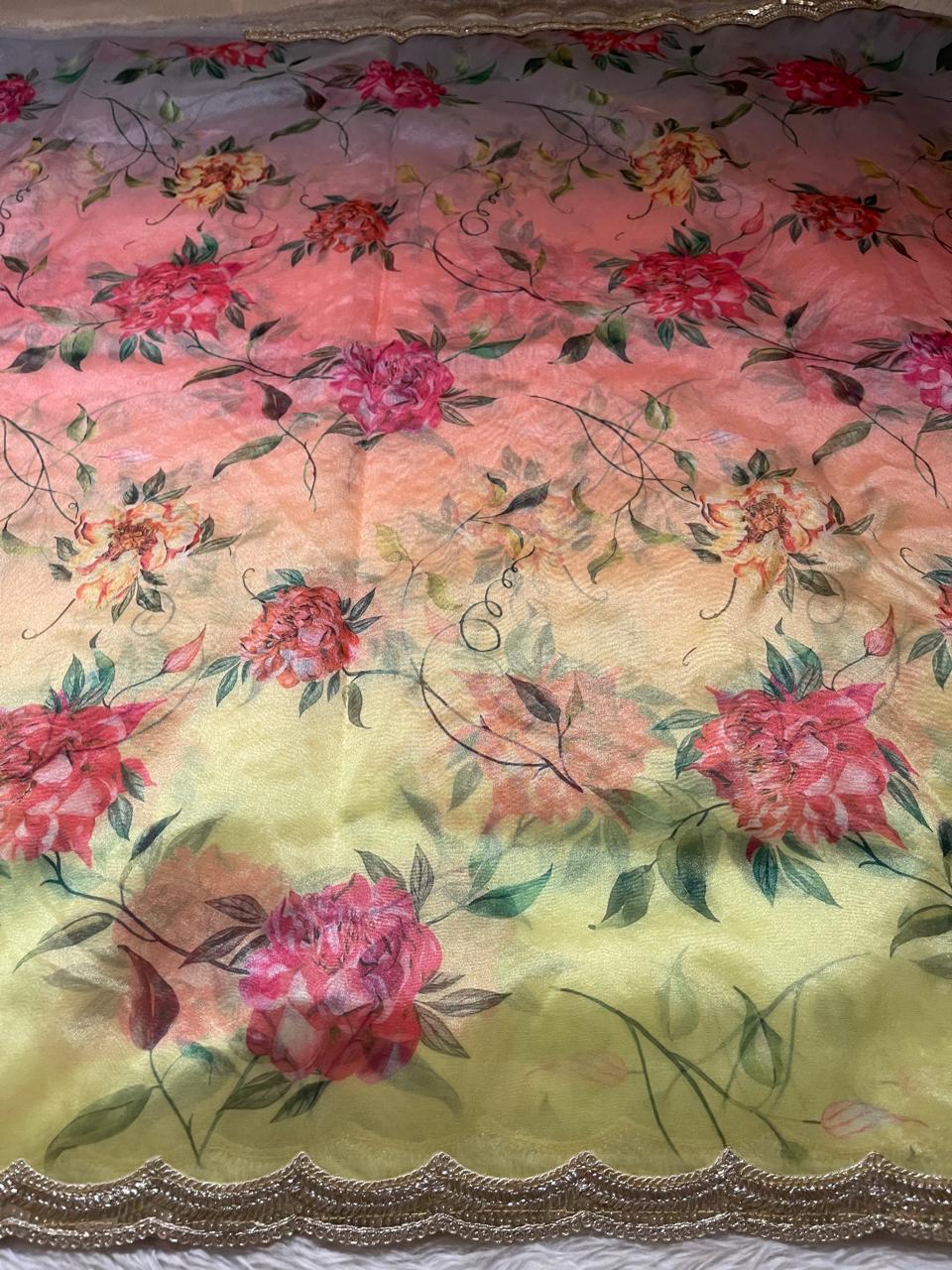 ORGANZA LACE-FLORAL ELEGANCE FE04