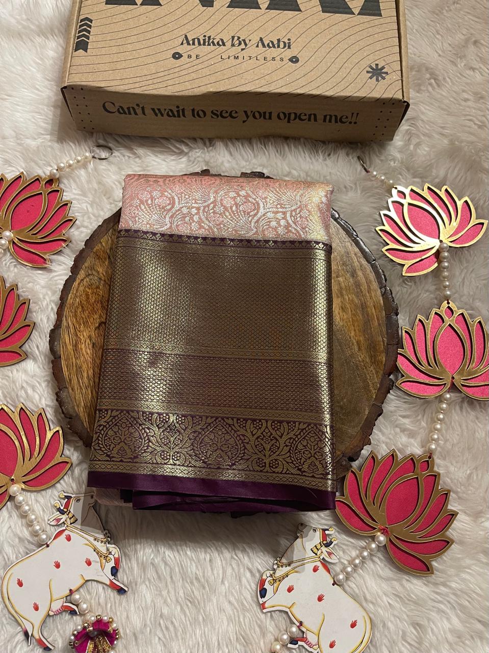SWAYAMVARAM-PEACH WITH MAGENTA BRIDAL EDIT