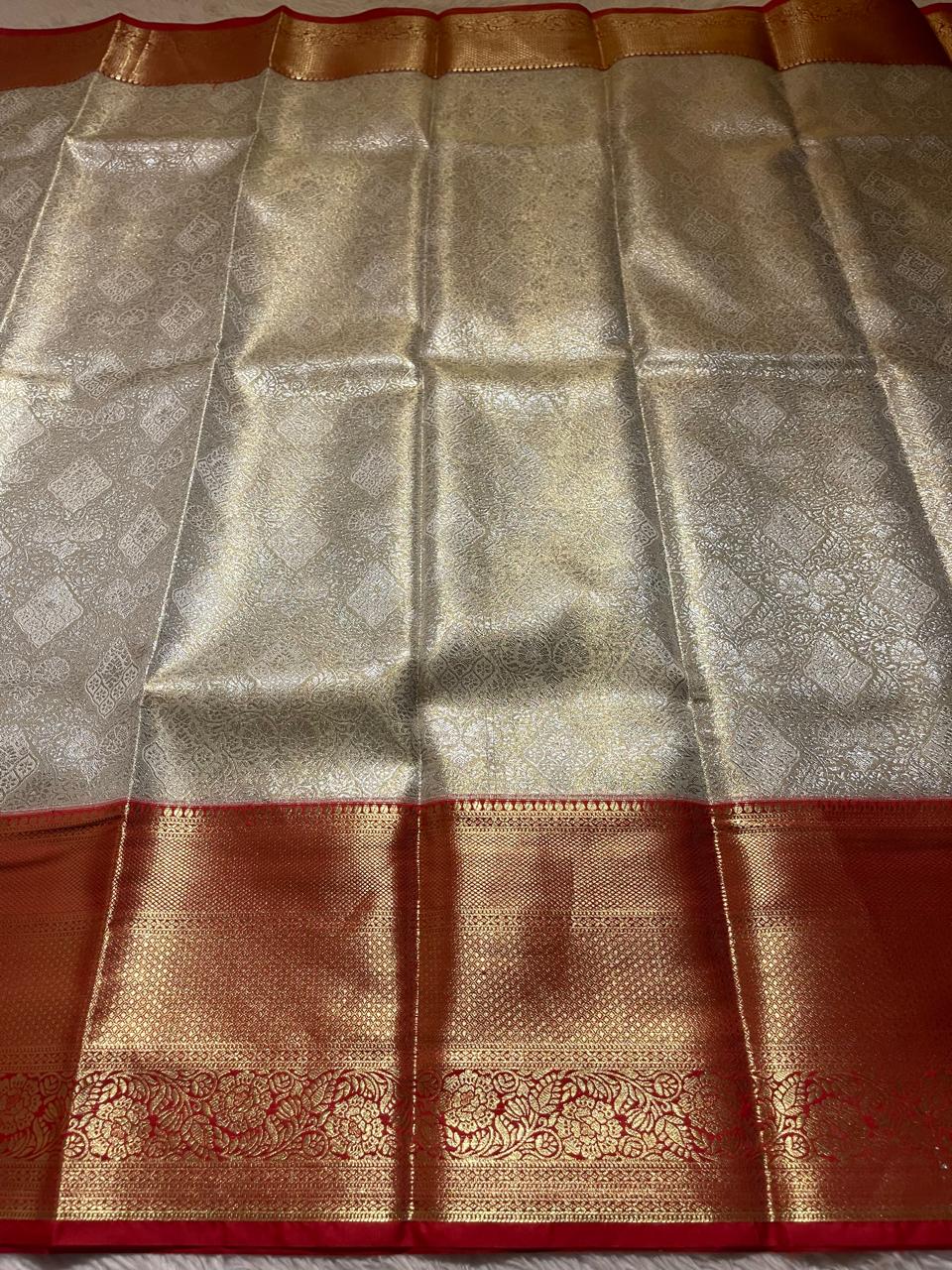 SWAYAMVARAM-BEIGE WITH RED BRIDAL EDIT SAREE