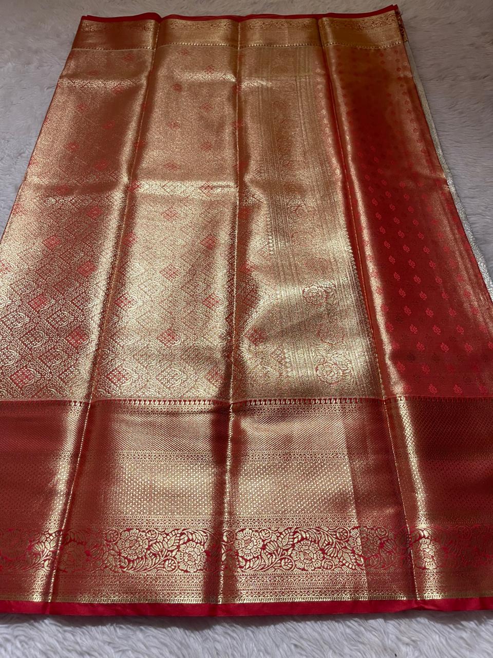 SWAYAMVARAM-BEIGE WITH RED BRIDAL EDIT SAREE