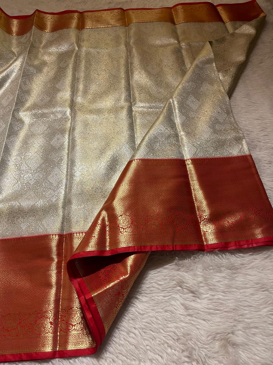 SWAYAMVARAM-BEIGE WITH RED BRIDAL EDIT SAREE