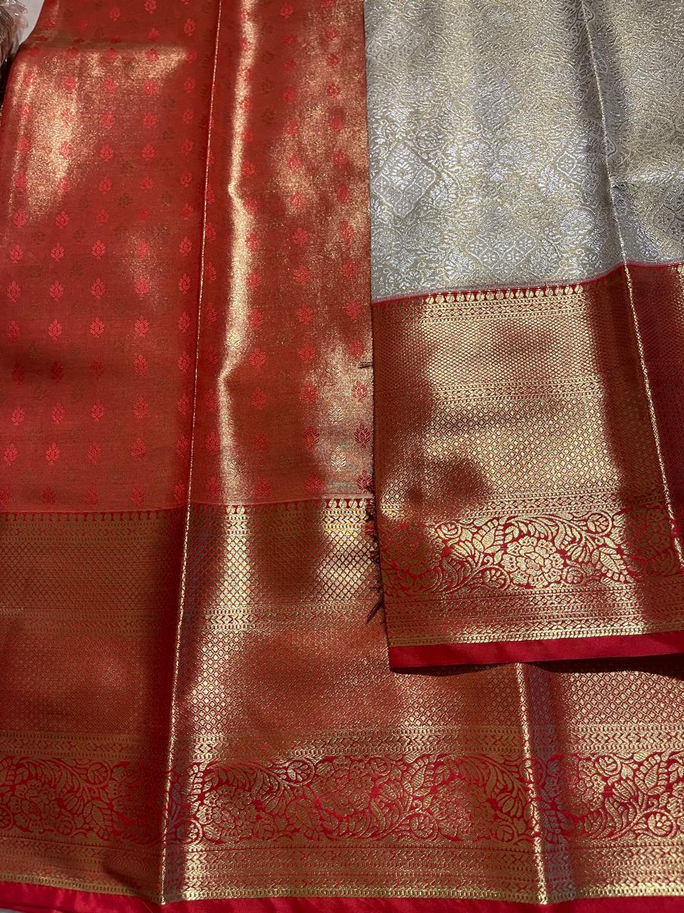 SWAYAMVARAM-BEIGE WITH RED BRIDAL EDIT SAREE