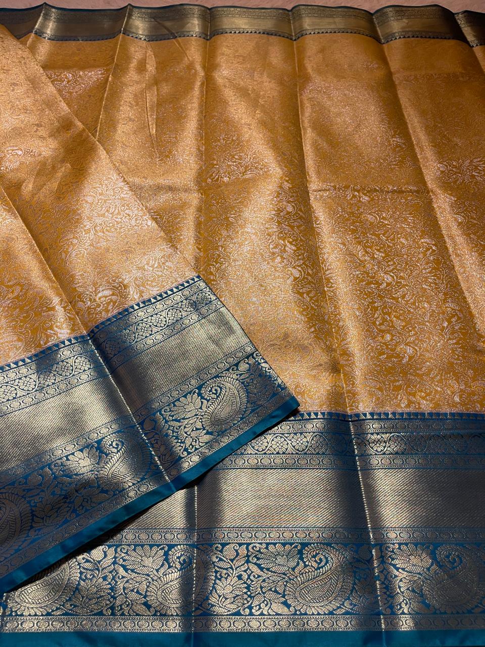 SWAYAMVARAM-YELLOW WITH RAMAGREEN SAREE