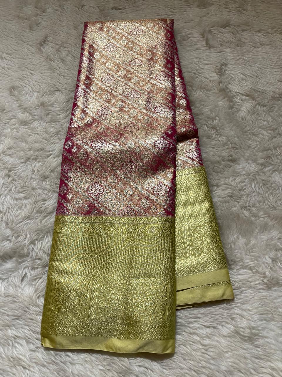 SWAYAMVARAM-RANIPINK DUAL TONE BRIDAL EDIT SAREE