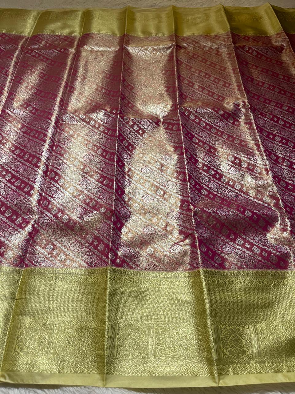 SWAYAMVARAM-RANIPINK DUAL TONE BRIDAL EDIT SAREE
