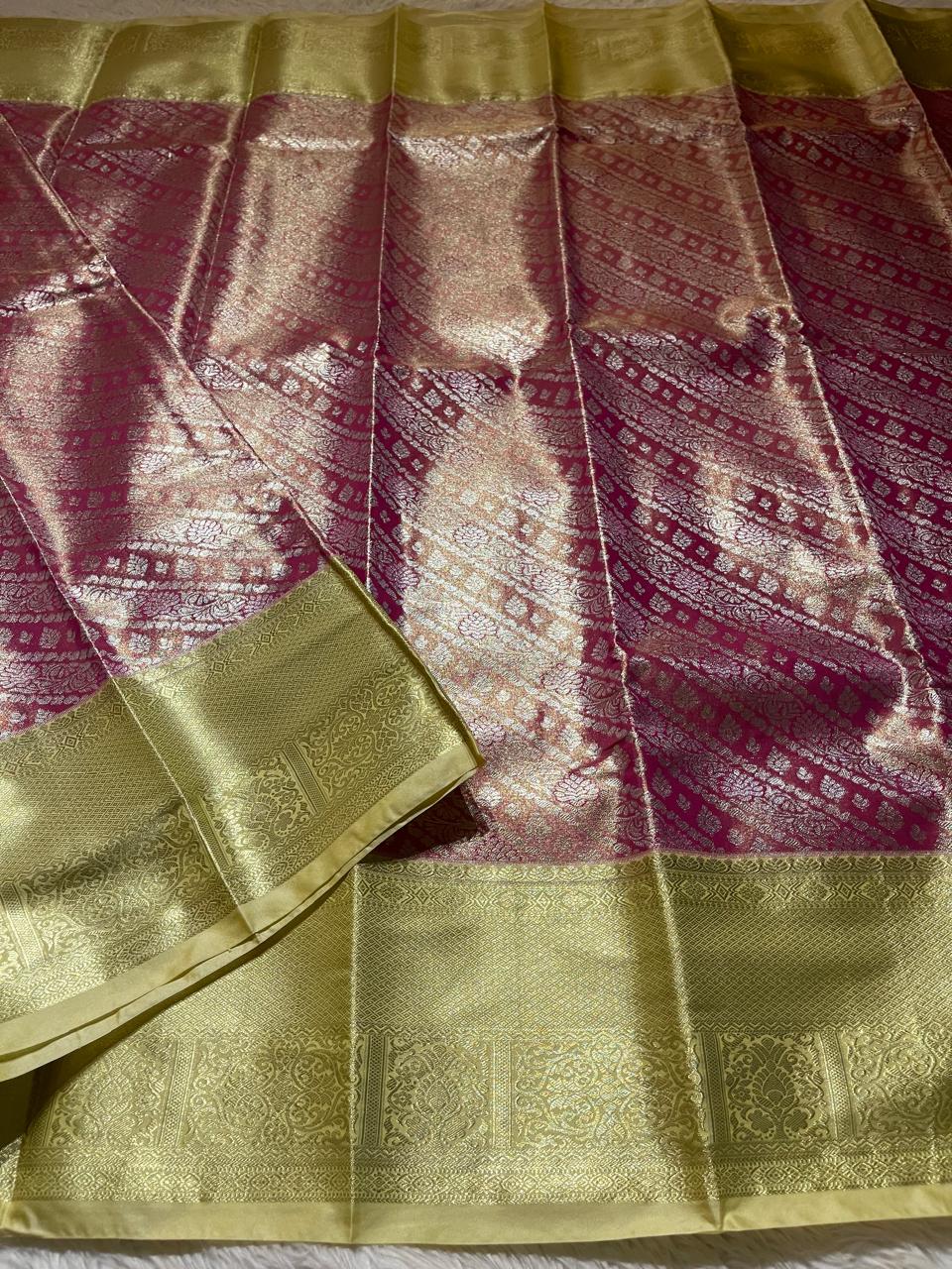 SWAYAMVARAM-RANIPINK DUAL TONE BRIDAL EDIT SAREE