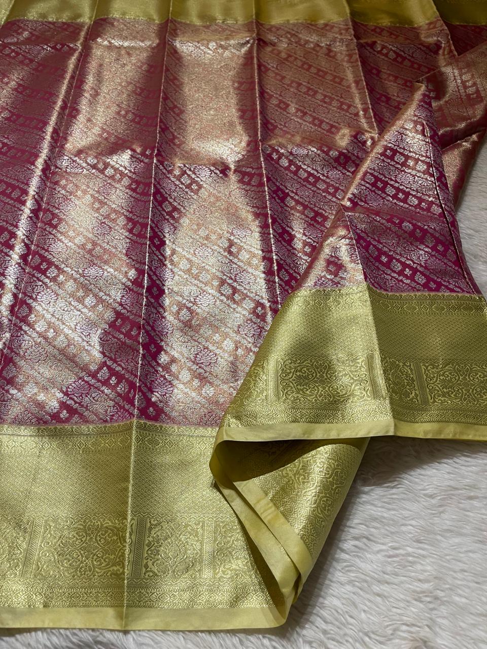 SWAYAMVARAM-RANIPINK DUAL TONE BRIDAL EDIT SAREE