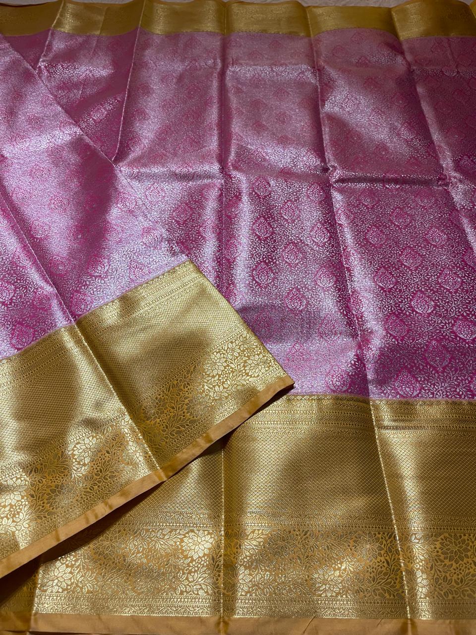SWAYAMVARAM-PINK WITH MUSTARD YELLOW SAREE