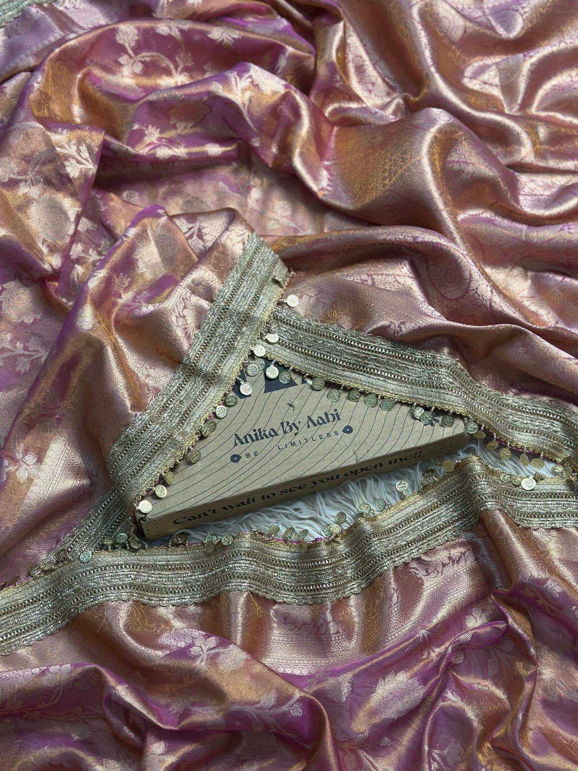 TISSUE LUXE-FLORA ONION PINK SAREE