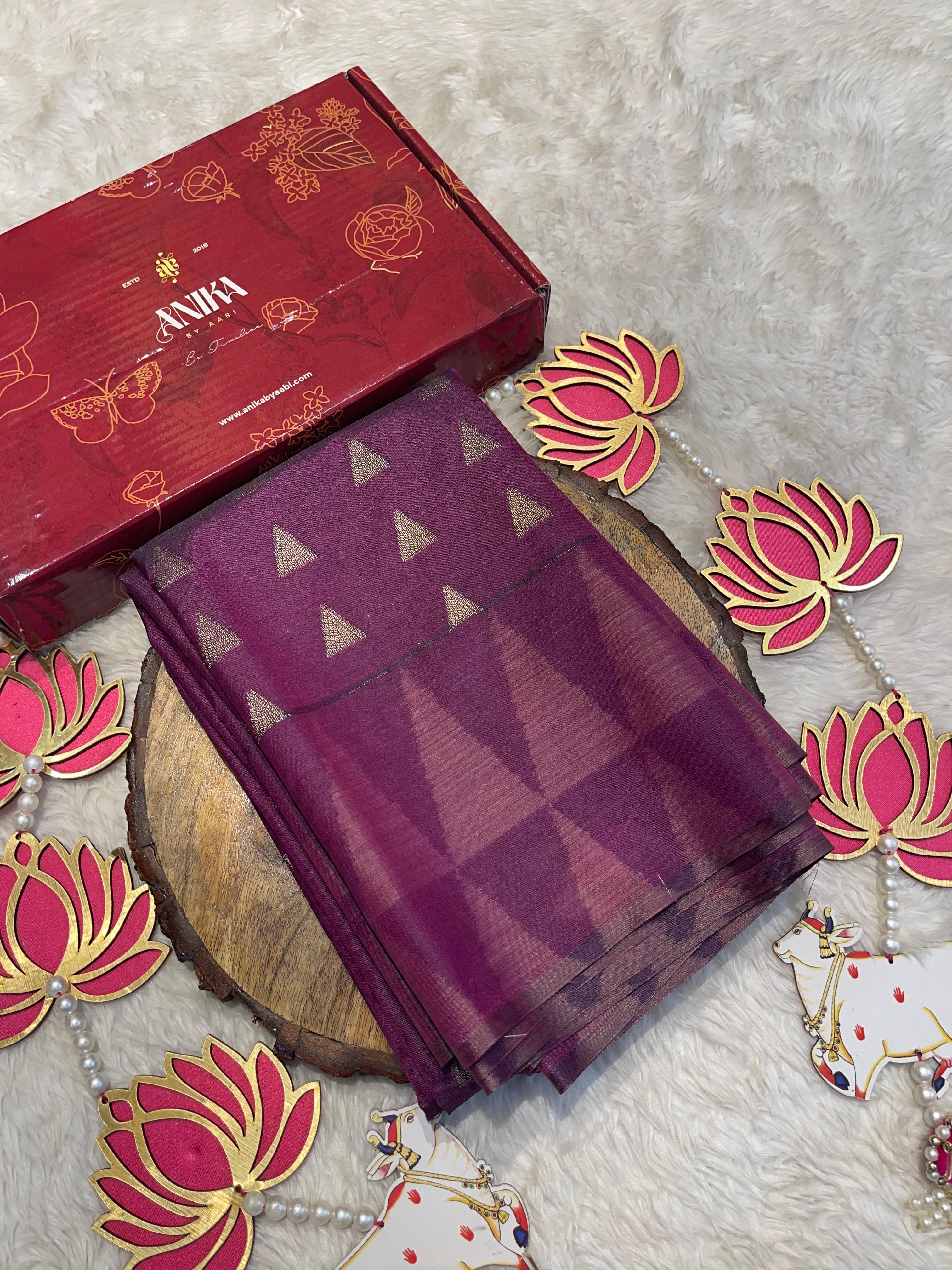 SWAYAMVARAM- PURPLE SILK SAREE BRIDAL EDIT
