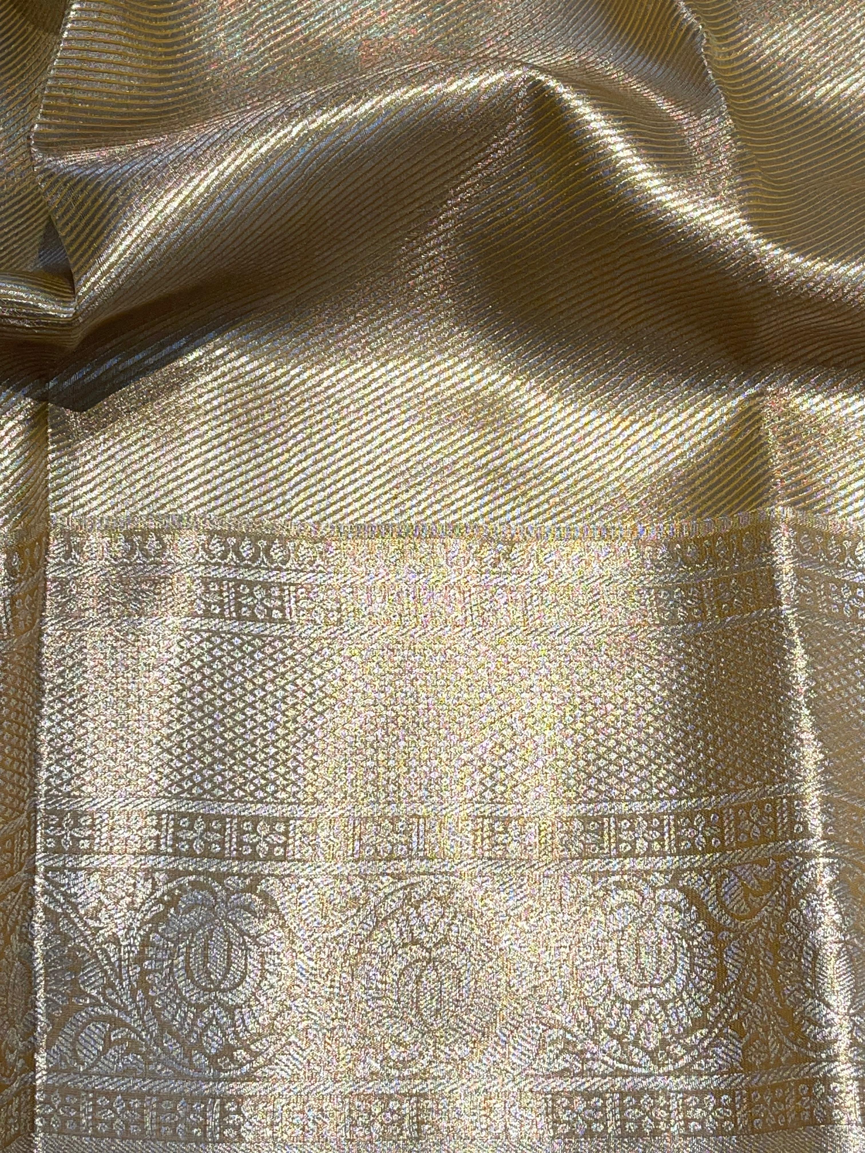 SWAYAMVARAM- BRIDAL  TISSUE SILK SAREE ( BEIGE GOLD )
