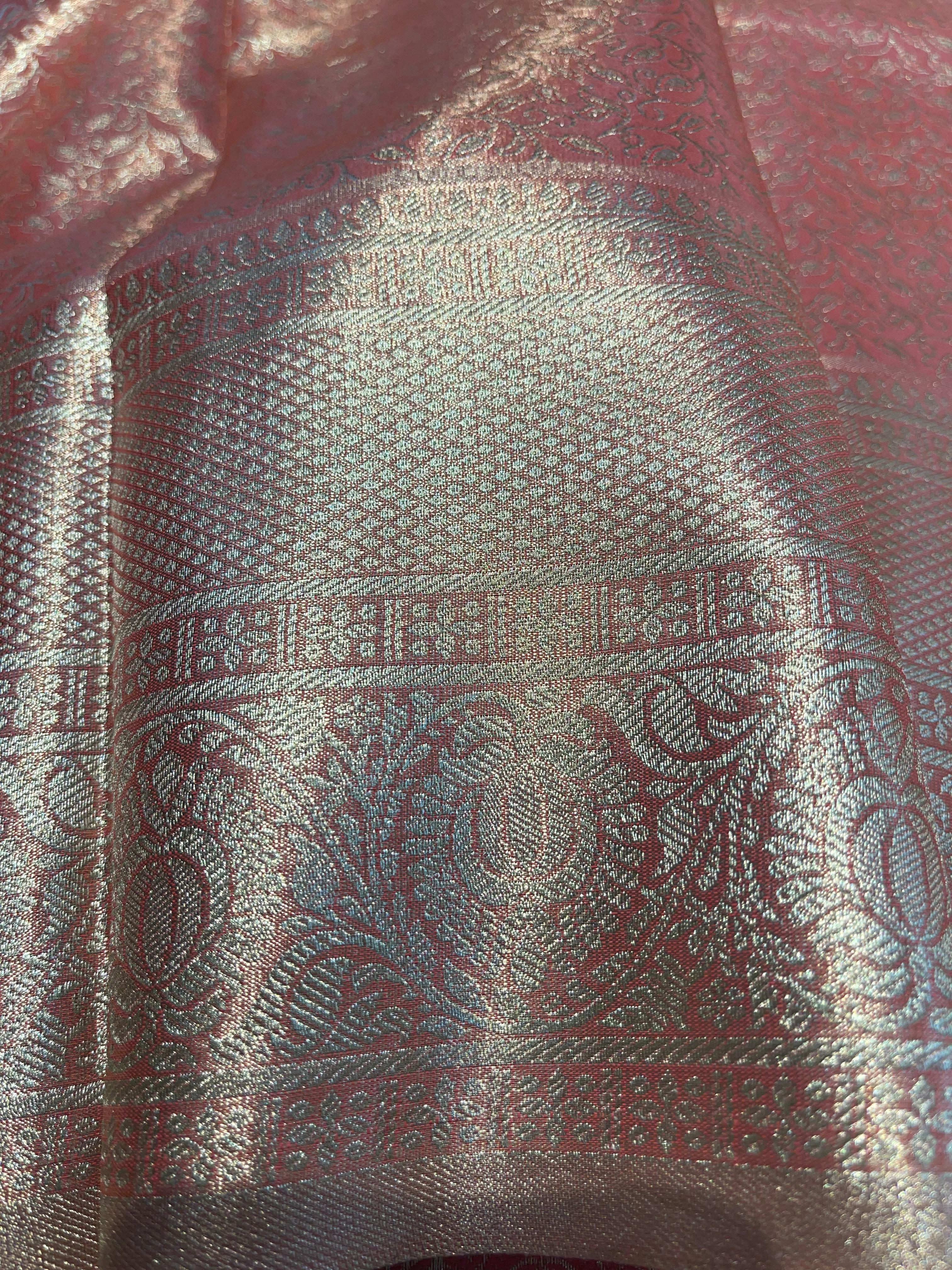 SWAYAMVARAM- BRIDAL TISSUE SILK SAREE ( PINK SAREE )